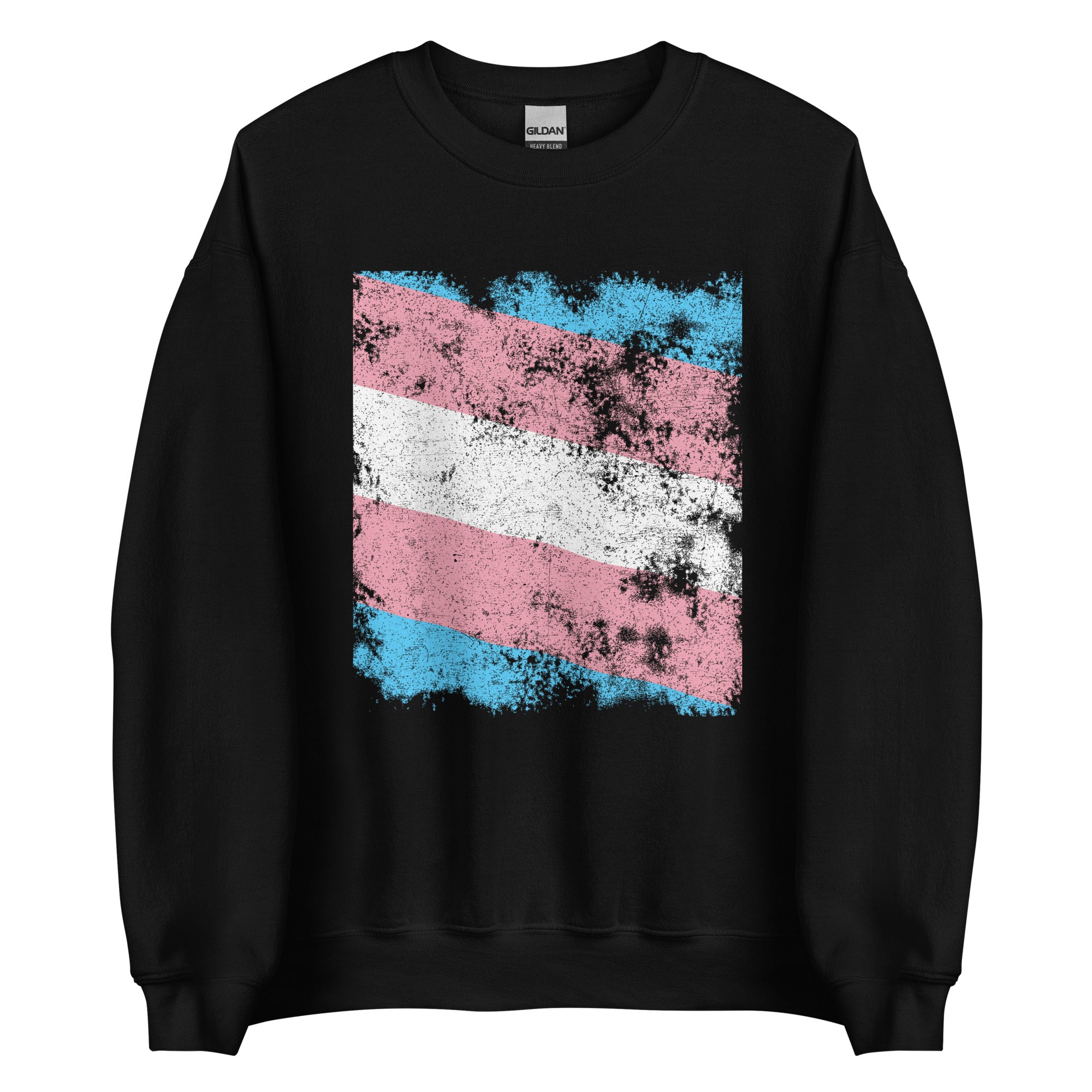 Transgender Flag - Distressed LGBT+ Sweatshirt