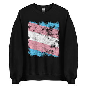 Transgender Flag - Distressed LGBT+ Sweatshirt