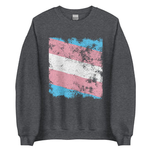 Transgender Flag - Distressed LGBT+ Sweatshirt