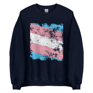 Transgender Flag - Distressed LGBT+ Sweatshirt