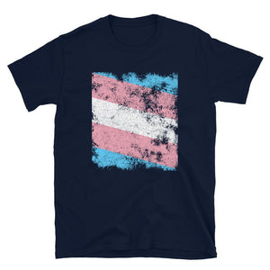 Transgender Flag - Distressed LGBT+ T-Shirt