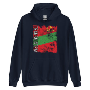 Transnistria Flag - Distressed Flag Hoodie