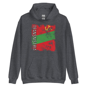 Transnistria Flag - Distressed Flag Hoodie