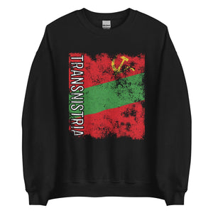 Transnistria Flag - Distressed Flag Sweatshirt