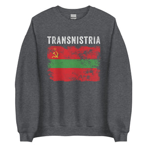 Transnistria Flag Distressed Sweatshirt