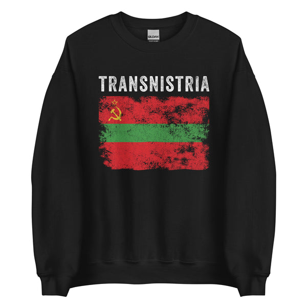 Transnistria Flag Distressed Sweatshirt