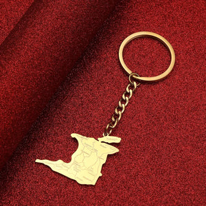 Trinidad & Tobago Map Keychain