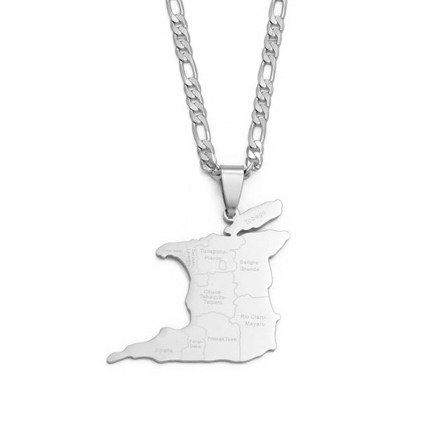 Trinidad & Tobago Map Necklace