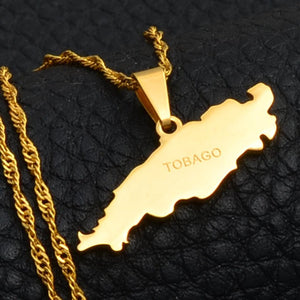 Trinidad & Tobago Map Necklace