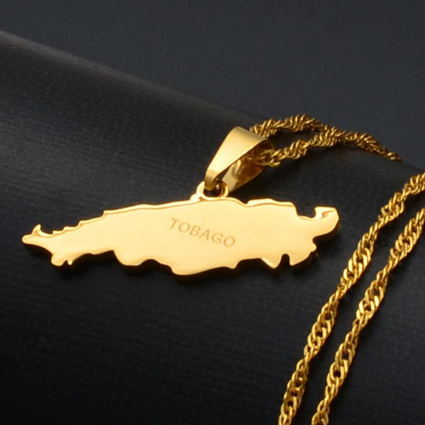 Trinidad & Tobago Map Necklace