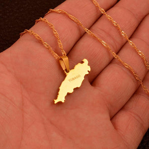 Trinidad & Tobago Map Necklace