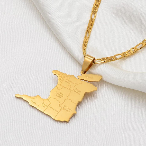 Trinidad & Tobago Map Necklace