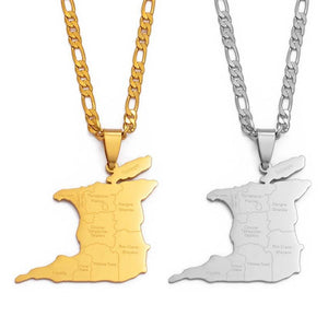 Trinidad & Tobago Map Necklace