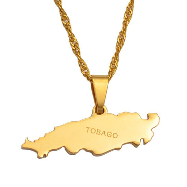 Trinidad & Tobago Map Necklace