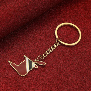 Trinidad and Tobago Flag Map Keychain
