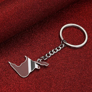 Trinidad and Tobago Flag Map Keychain