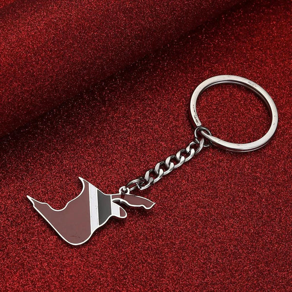 Trinidad and Tobago Flag Map Keychain