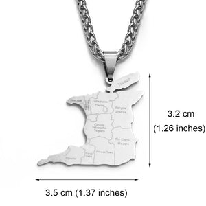 Trinidad and Tobago Map Necklace