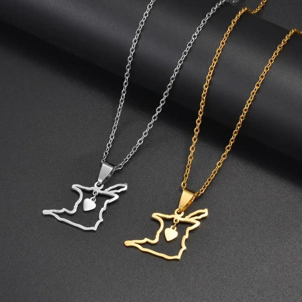 Trinidad and Tobago Map Necklace