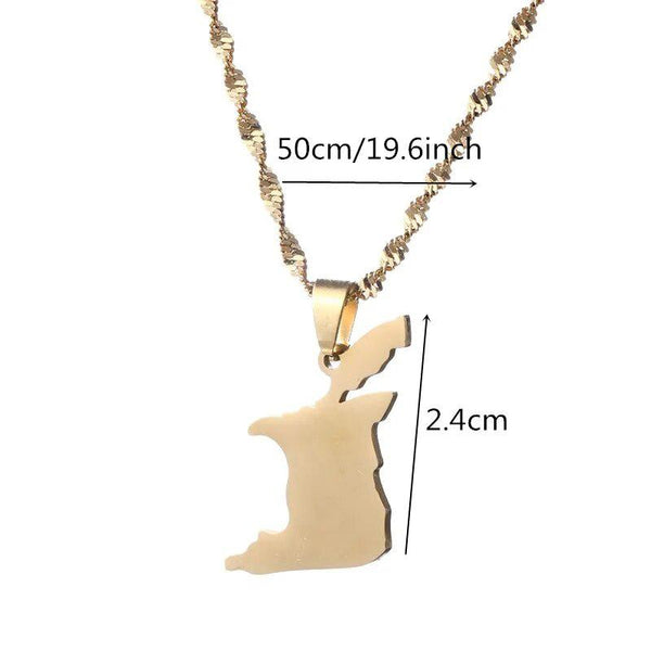 Trinidad and Tobago Map Necklace