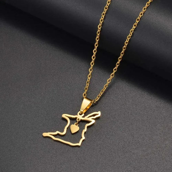 Trinidad and Tobago Map Necklace