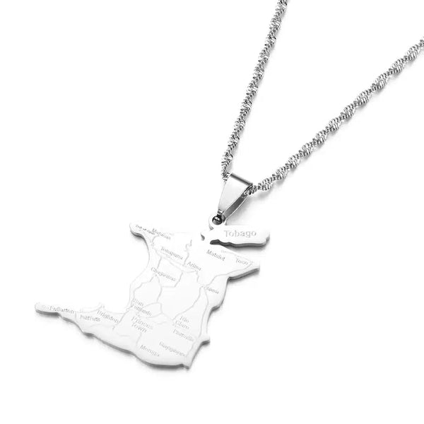 Trinidad and Tobago Map Necklace