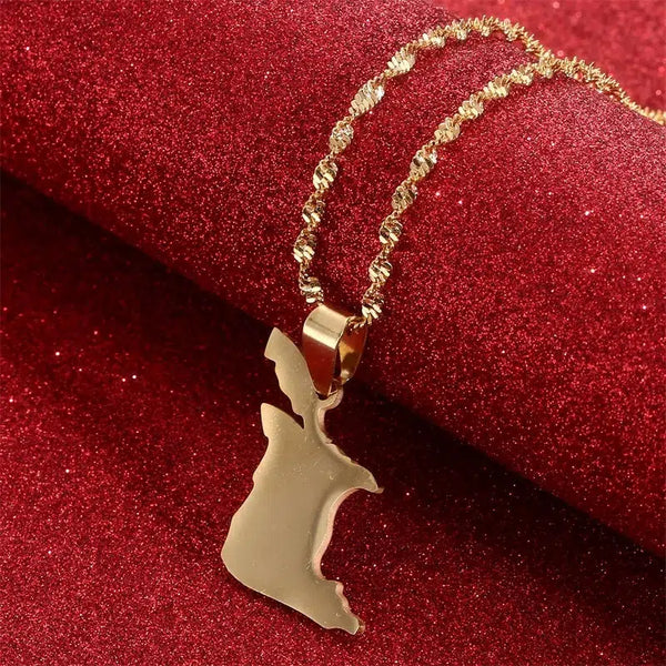 Trinidad and Tobago Map Necklace