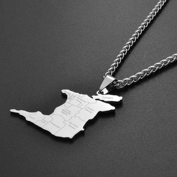 Trinidad and Tobago Map Necklace