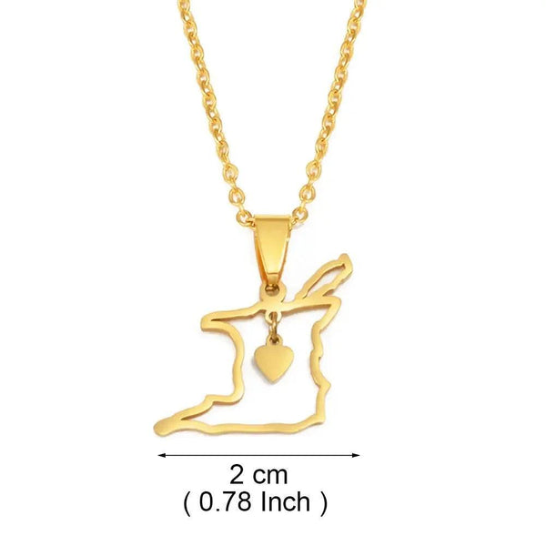 Trinidad and Tobago Map Necklace