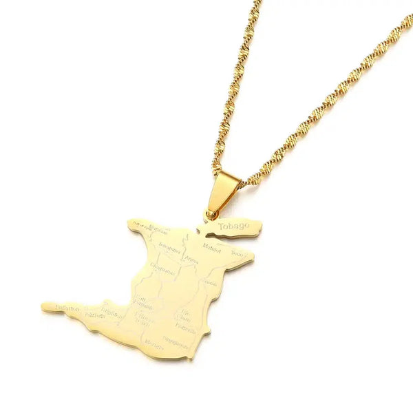 Trinidad and Tobago Map Necklace