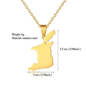 Trinidad and Tobago Map Necklace