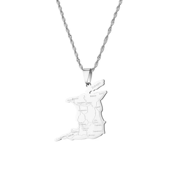 Trinidad and Tobago Map Necklace