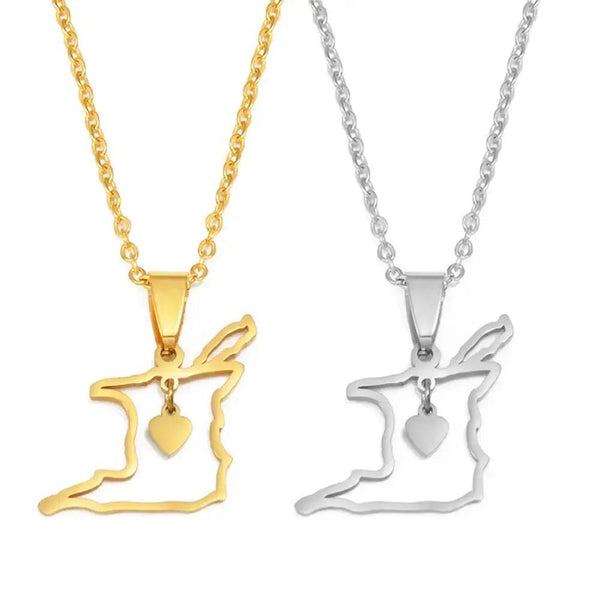 Trinidad and Tobago Map Necklace