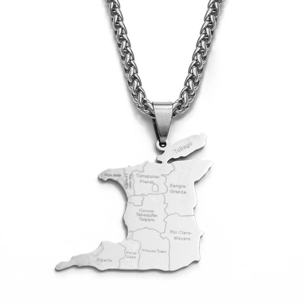 Trinidad and Tobago Map Necklace