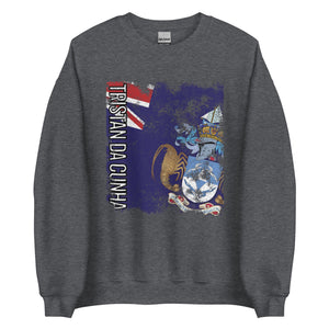 Tristan Da Cunha Flag - Distressed Flag Sweatshirt