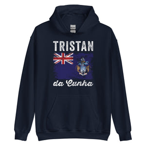 Tristan da Cunha Flag Distressed Hoodie
