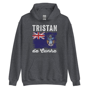 Tristan da Cunha Flag Distressed Hoodie