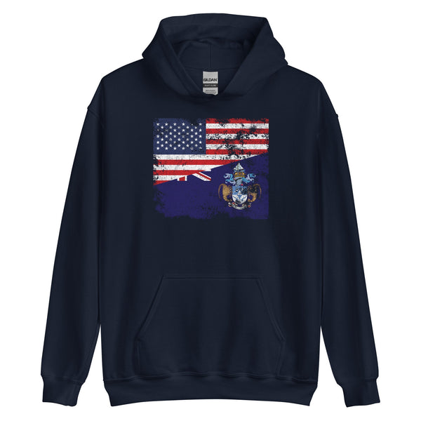 Tristan da Cunha USA Flag Hoodie