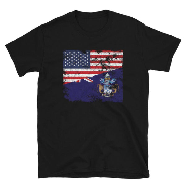 Tristan da Cunha USA Flag T-Shirt