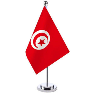 Tunisia Desk Flag - Small Office Table Flag