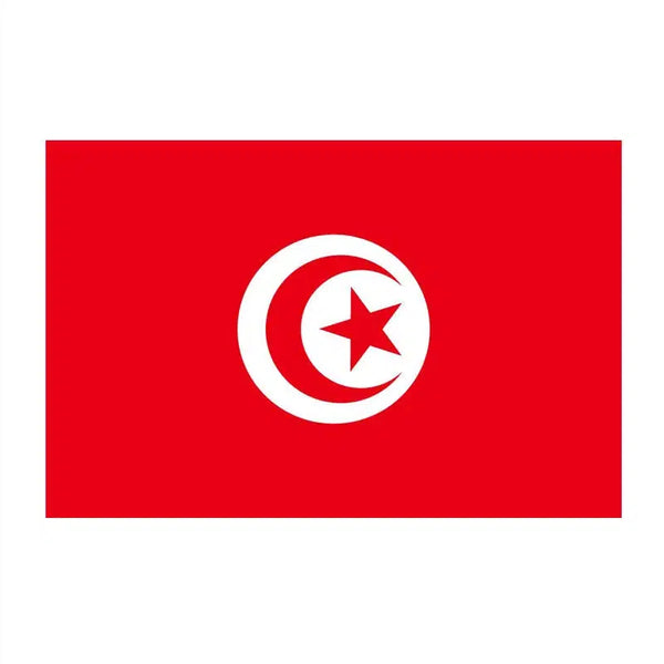 Tunisia Flag - 90x150cm(3x5ft) - 60x90cm(2x3ft)
