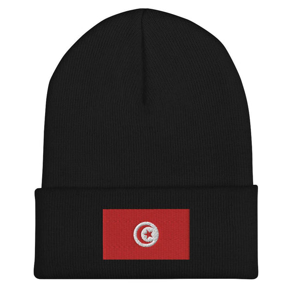 Tunisia Flag Beanie - Embroidered Winter Hat
