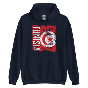 Tunisia Flag - Distressed Flag Hoodie