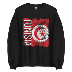 Tunisia Flag - Distressed Flag Sweatshirt