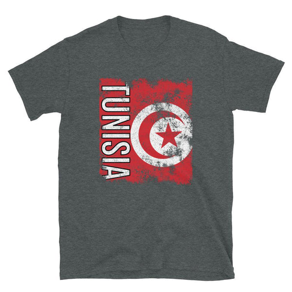 Tunisia Flag Distressed T-Shirt