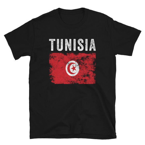 Tunisia Flag Distressed - Tunisian Flag T-Shirt