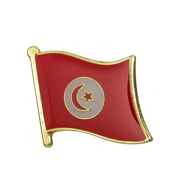 Tunisia Flag Lapel Pin - Enamel Pin Flag