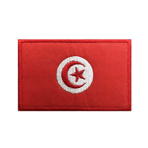 Tunisia Flag Patch - Iron On/Hook & Loop Patch
