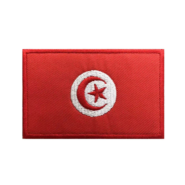 Tunisia Flag Patch - Iron On/Hook & Loop Patch