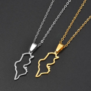 Tunisia Map Necklace